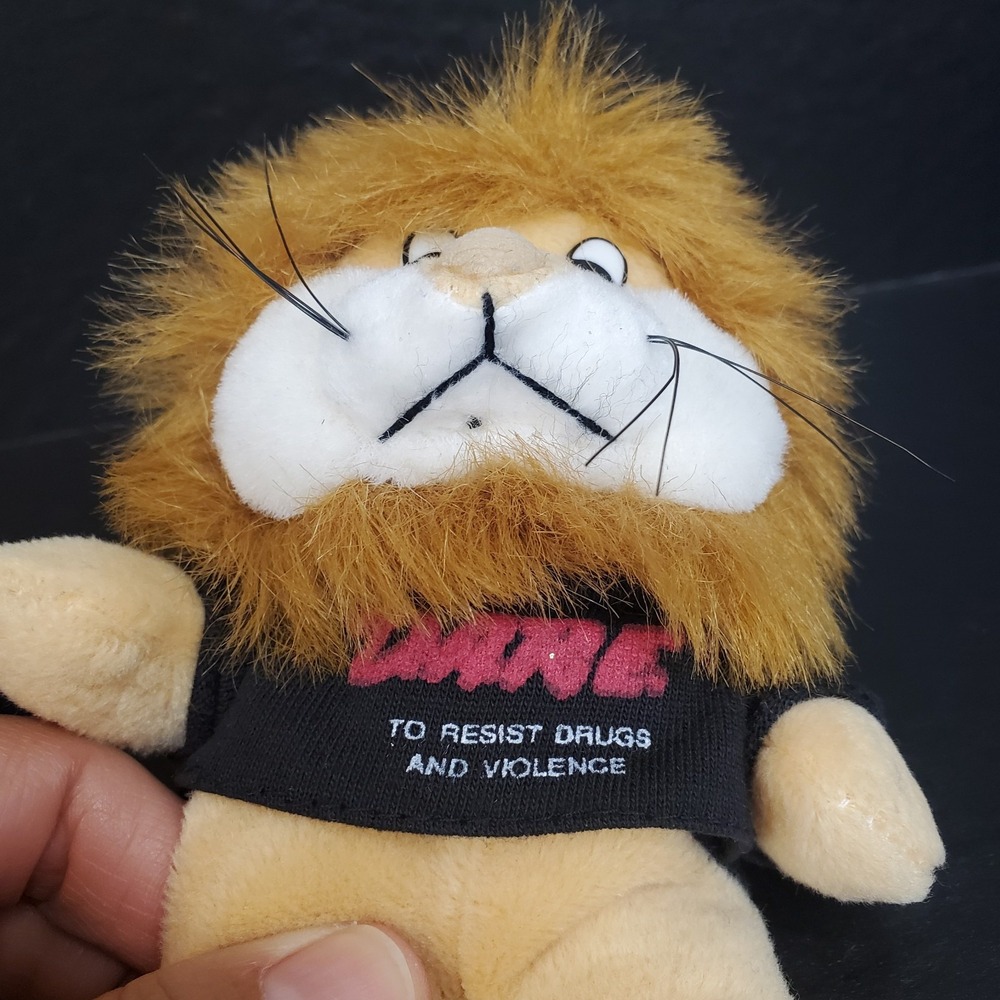 Vintage D.A.R.E. America Lion Mini Plush Stuffed 6" Doll Anti Drug Campaign